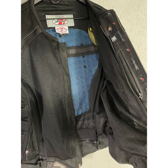 Joe Rocket Phoenix 4.0 Mesh Motorcycle Jacket Black Armor L Riding Racing - Picture 11 of 12